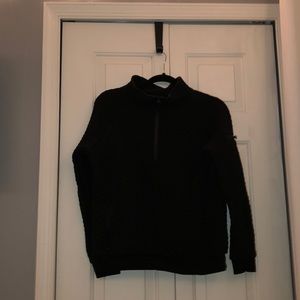 quilted black quarter zip